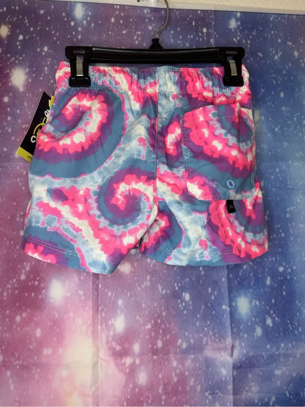 New boys art class tie dye swim trunks size XS